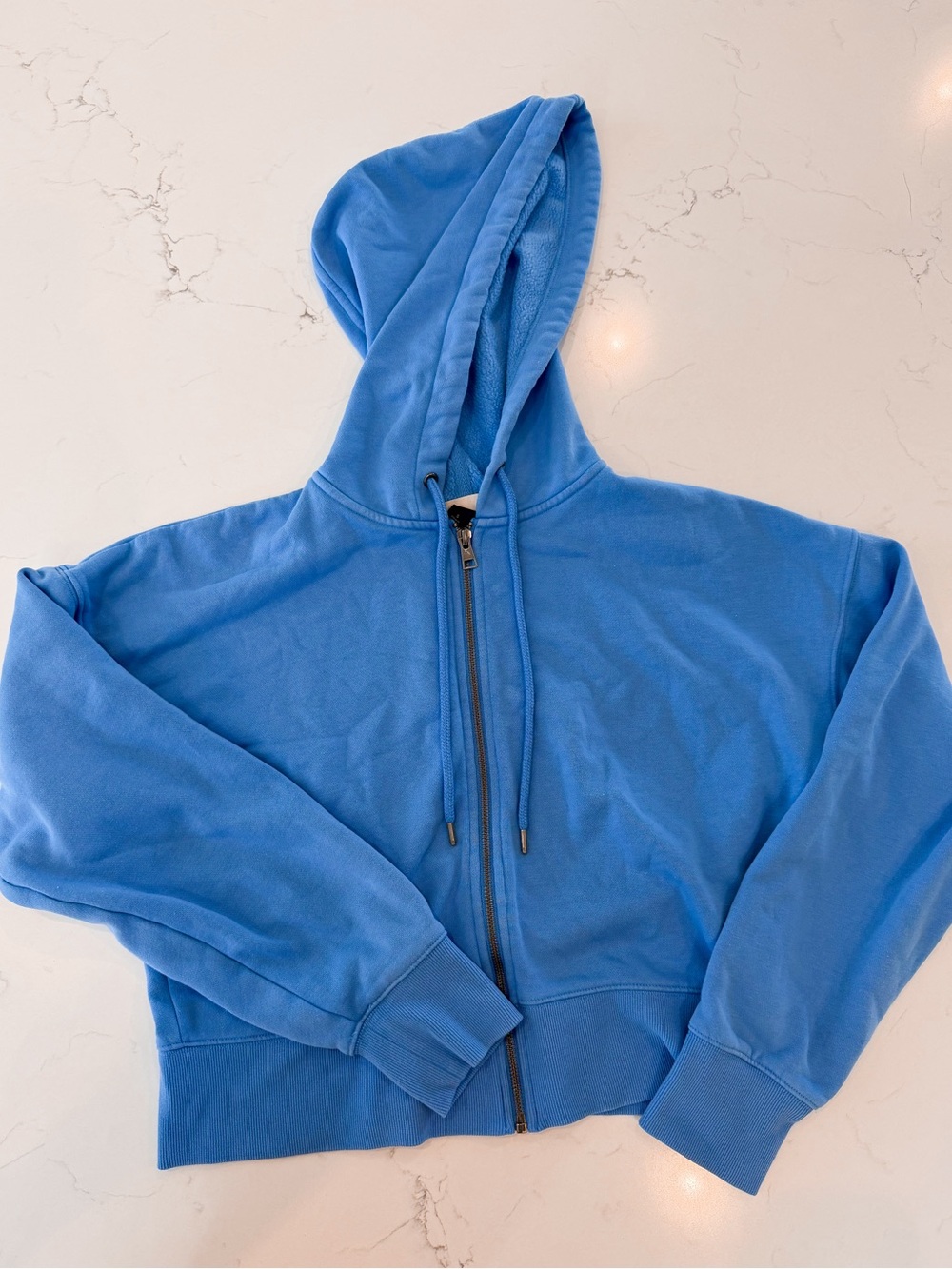 Universal Thread Light Blue Full-Zip Hoodie with Drawstrings
